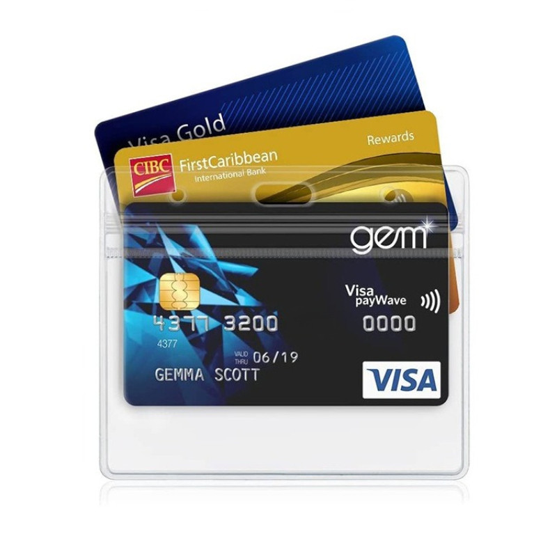 

1/5/10pcs Transparent Card Holder Bank Credit ID Card Holder Cover Bus Business Case Card Container Holder