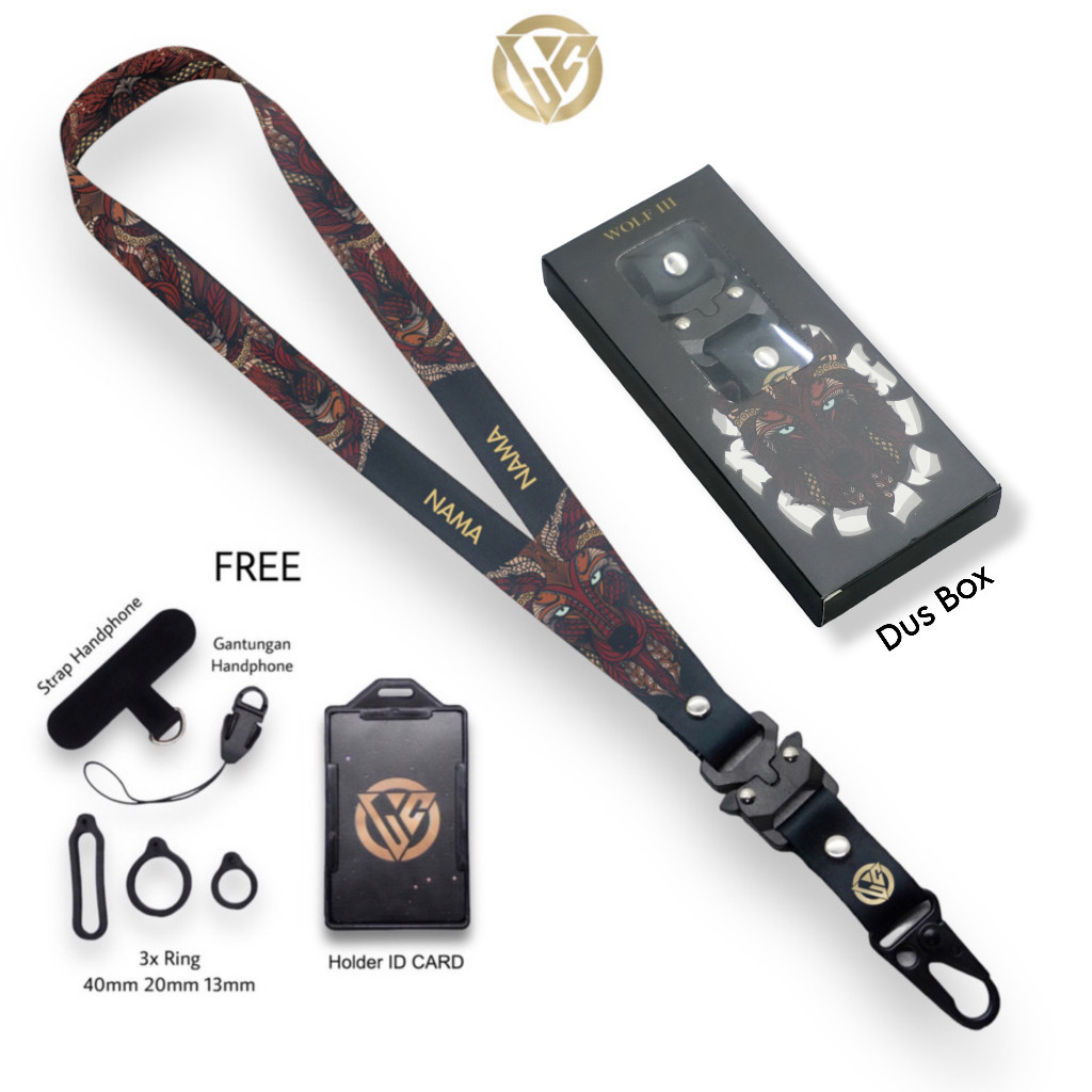 

Lanyard Craft Custom Nama Special Edition Wolf Series V3