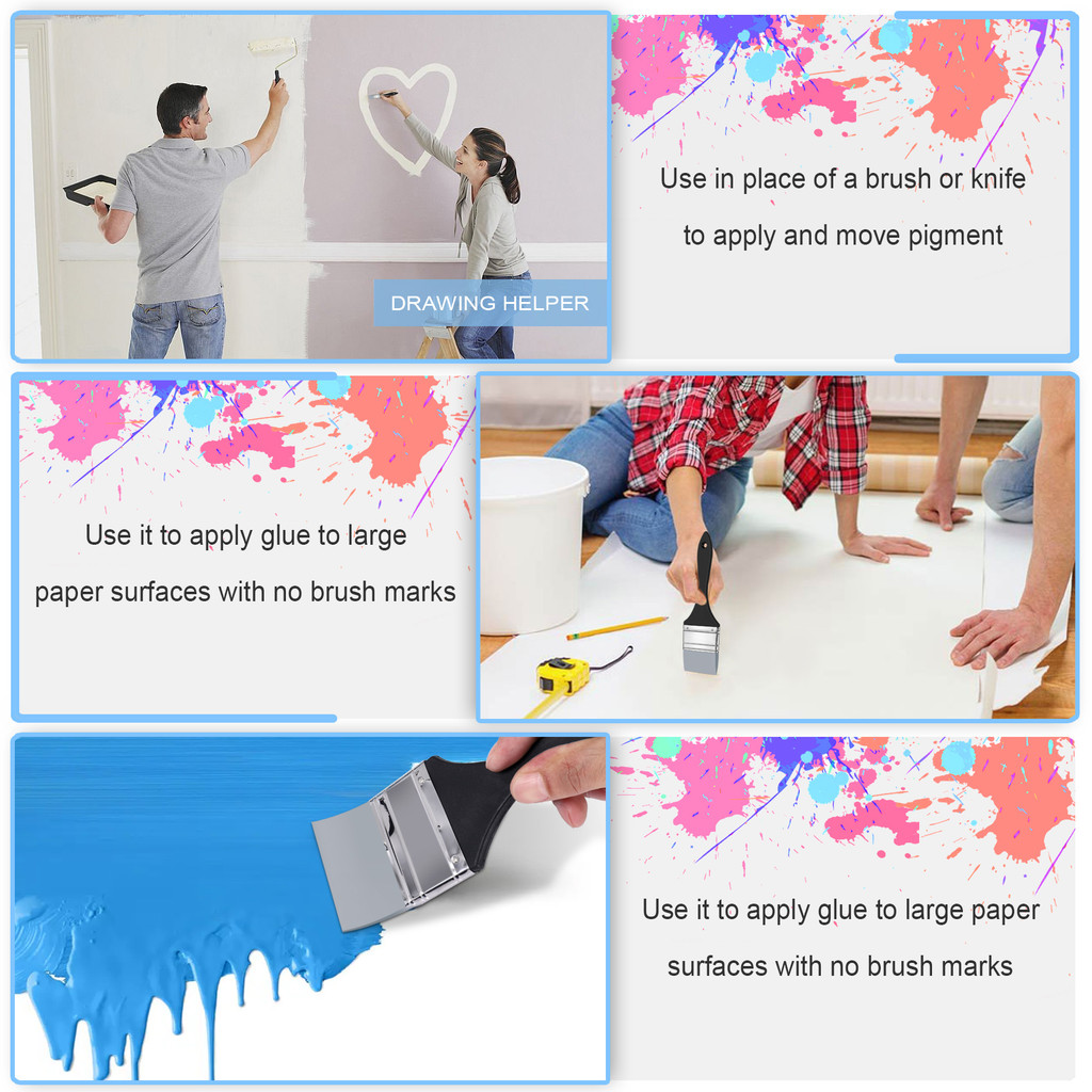 

A96I-4 Pcs Silicone Paint Brush Set Color Shaper Silicone Brush For Resin Paint Brush Catalyst , 1 1.5 2 2.5 Inches Wide