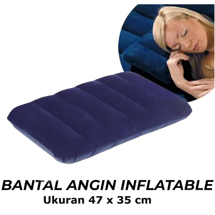 Little Tata - BANTAL ANGIN TIUP PVC BLUDRU BESAR WARNA BIRU BANTAL SISIR
