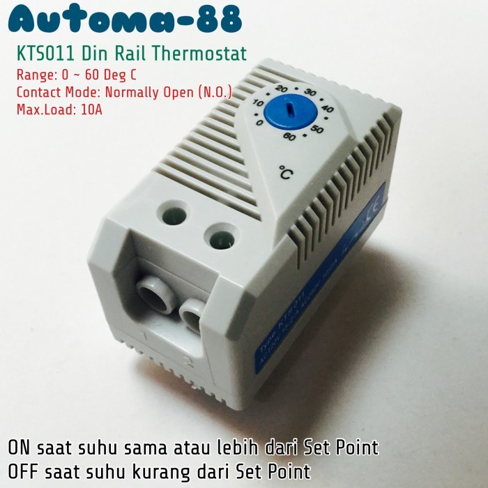 DM99 Din Rail Thermostat Stego KTS011 KTS-011 NO Temperature Switch Cabinet