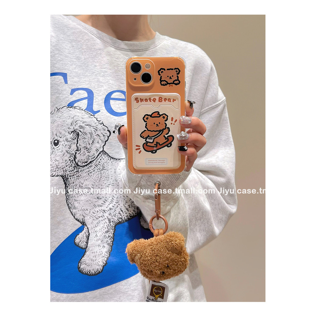 Beruang Lucu Penutup Kartu Samsung Galaxy S23 Fe S24 Plus S23 Ultra S20 Fe S24 Print Casing Samsung 