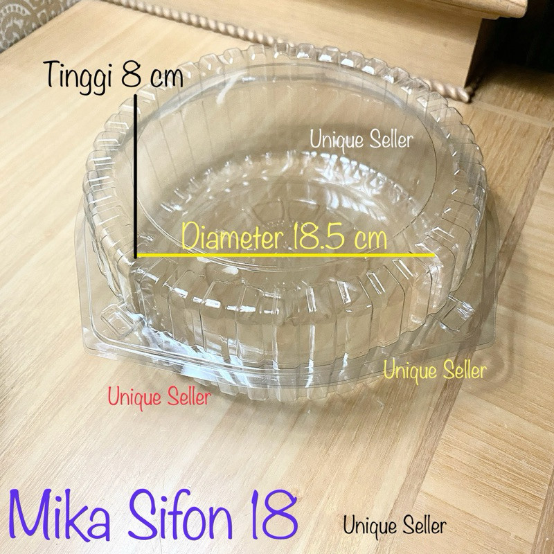 Mika Bolu Bulat Sifon 18 cm Tinggi 8 cm Per Pcs / Mika SF 18 / Mika Bolu Bulat 18 cm / Mika Chiffon 