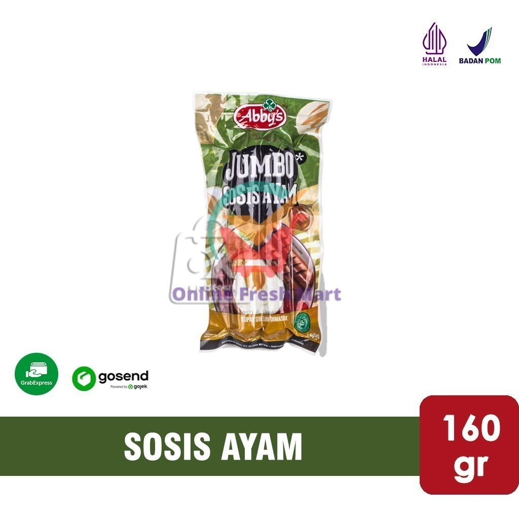 

Sosis Ayam Jumbo Abby's isi 2 (KHUSUS INSTANT) - Online Fresh Mart Denpasar