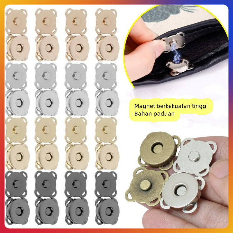 Kancing magnet jahit tas dompet tebal /kancing magnet jahit/18mm/14mm