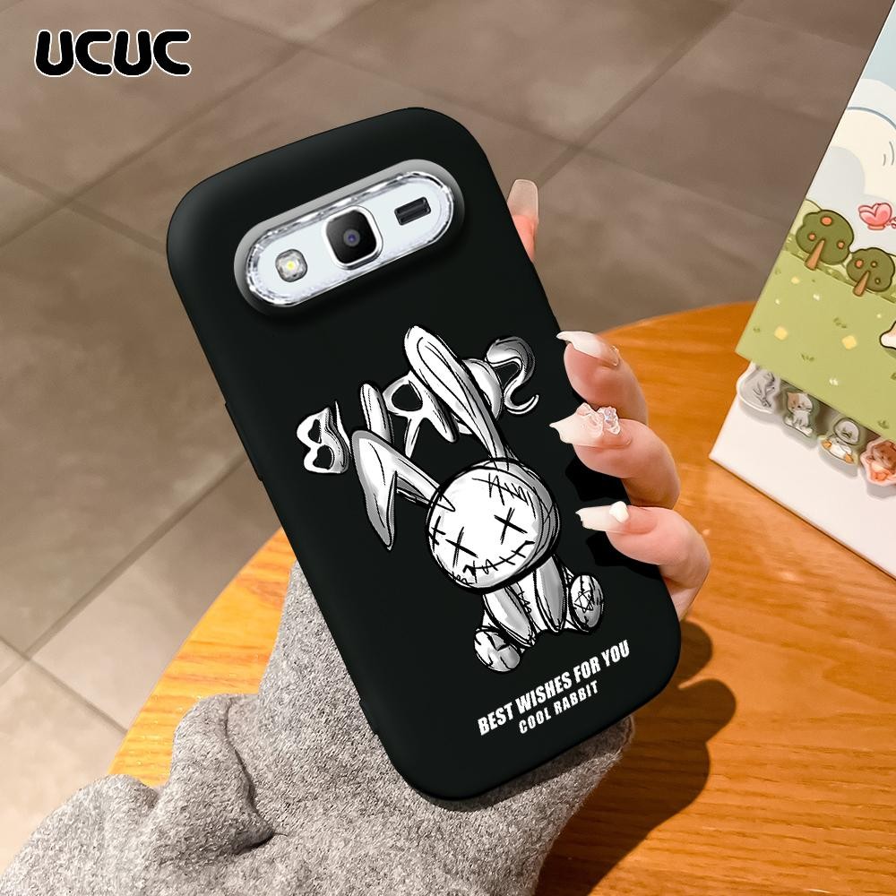 UCUC Compitable With Samsung J2 Prime New Cartoon Pattern Design Silver Edge Lens Untuk Phone Case C