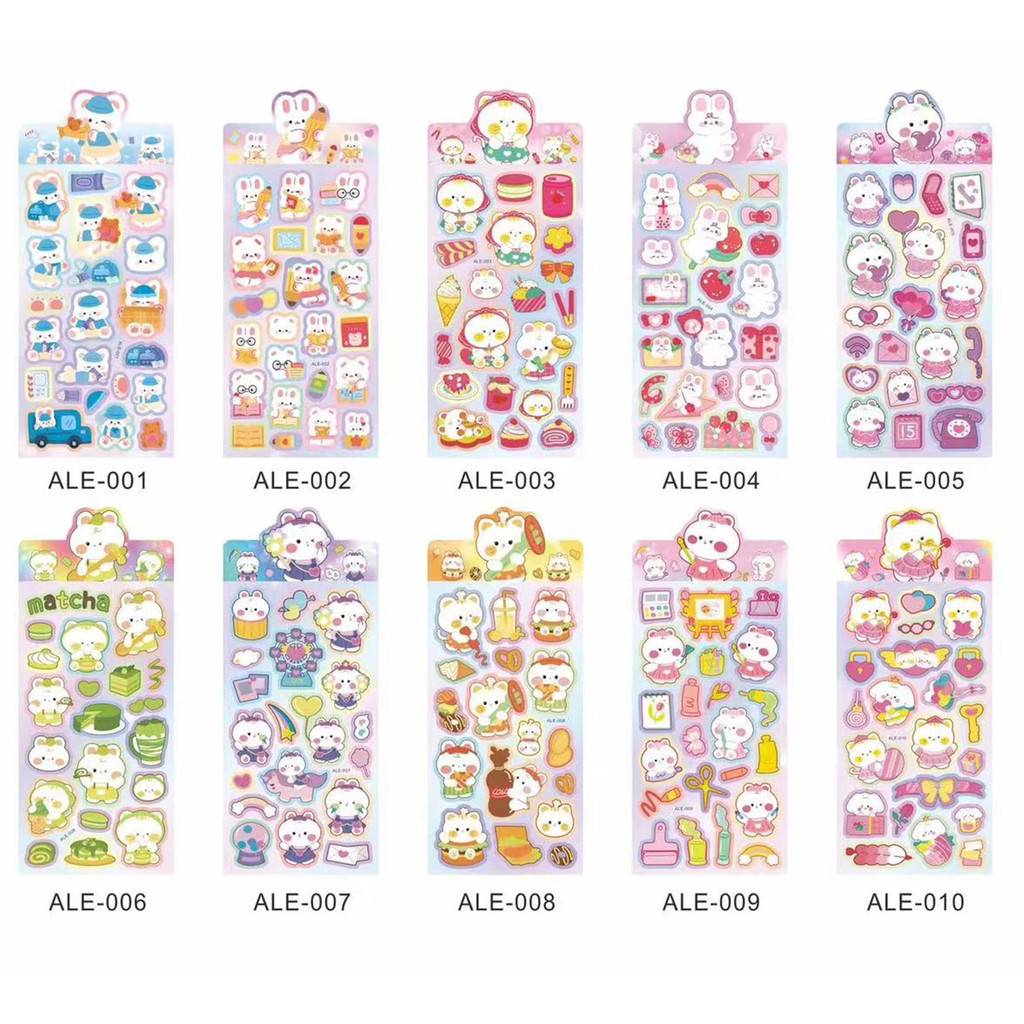 

Stiker Goo Card Jurnal Viral Laser Hologram Glossy Alat Transportasi Sanrio Little Pony Unicorn Animals