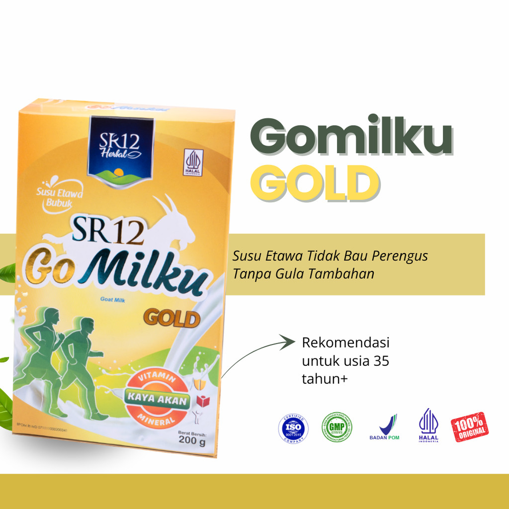 

SR12 Gomilku Gold Susu Kambing Etawa plus Jahe Bebas Gula Susu Etawa Khusus untuk Meningkatkan Kesehatan Tulang Dan Sendi