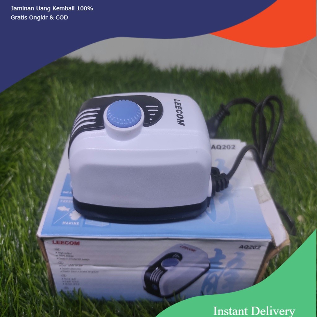 Air Pump Silent Leecom AQ 202 Mesin Aerator Oksigen Senyap 1 Lubang