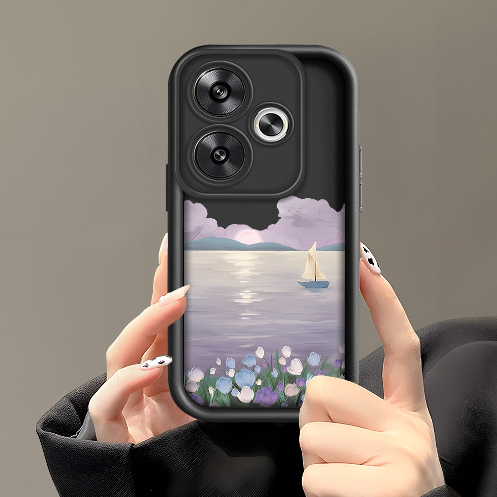 Casing Hp Untuk Xiaomi Poco F6 5G Handphone Silikon Case Sea Flower 2994 Phone Softcase Mode Cassing