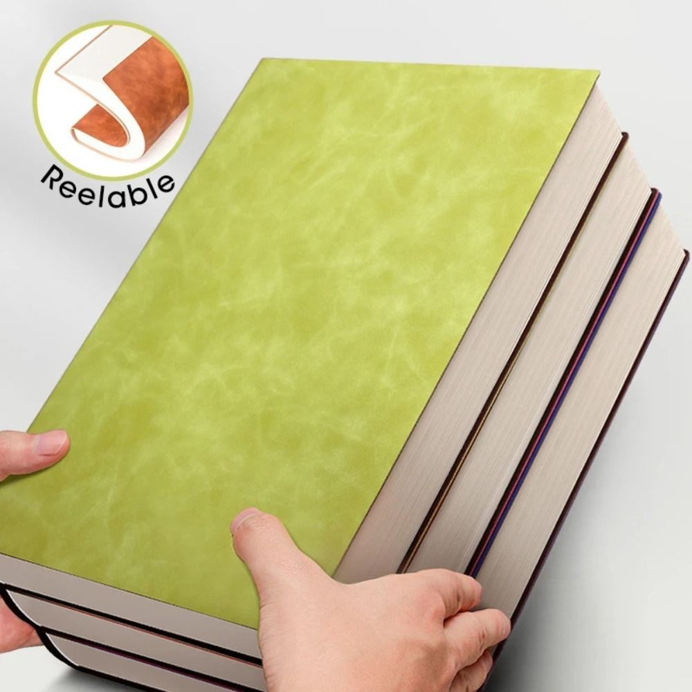 

A4 Meeting Notepad Line/Blank A4 Thick Notebook 200 Pages Horizontal Line Large Notebook PU Cover Large A4 Office Notebook Diary