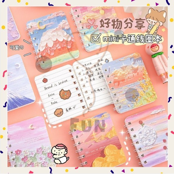 

FF COD Notebook Ring Motif Lucu Gaya Korea Jepang Estetik Anak Sekolah A7 80 Lembar S-NB016