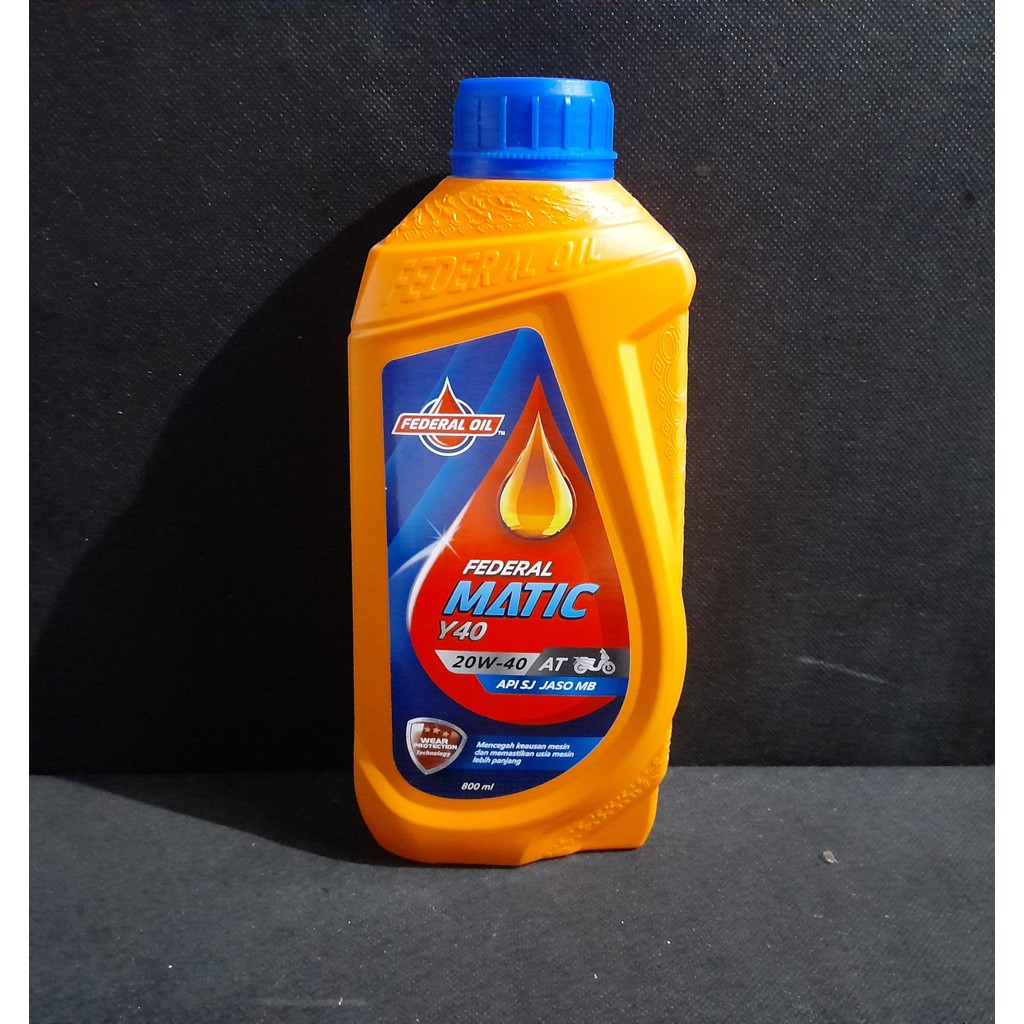 Oli Federal Y- Matic 20W-40 0.8Liter Asli Original Federal Oil
