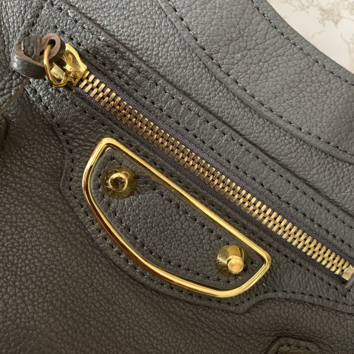 Terlaris ✨ -BALENCIAGA HIP EDGE GHW GRIS ACIER / BALENCIAGA MINI BAG HIP EDGE