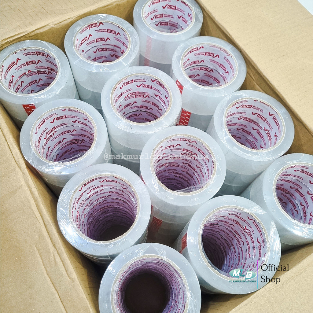 

4ever Lakban Bening 90 Yard V One Isi 72 Roll - Lakban Solatip Isolatip Solasi Packing