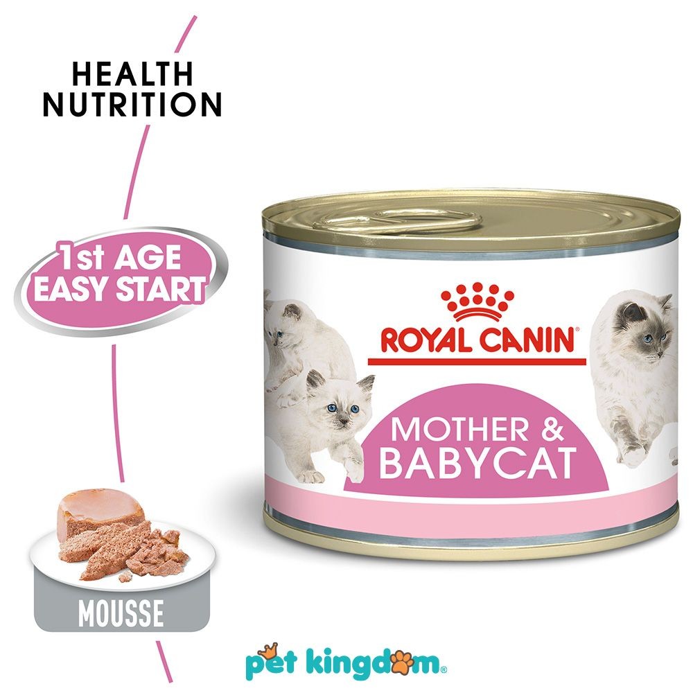 Pet Kingdom Royal Canin 195 gr Makanan Kucing Basah Mother & Baby Mousse Pakan Kucing Cat Food Kebut