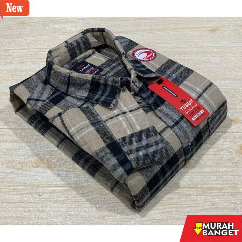 kemeja kotak kotak cowok Kemeja Flanel pria Jumbo Panjang  Kemeja Flanel Panjang Big Size XXL XXXL X