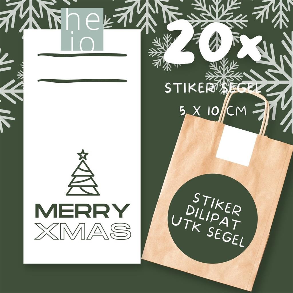 Stiker Segel Natal XM12 20  lembar