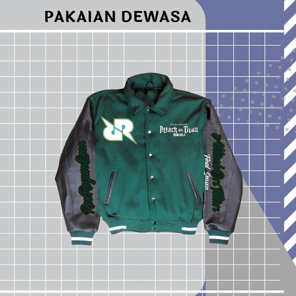 JAKET VARSITY REX REGUM QEON ESPORT ONIC ALTER EGO EVOS BIGETRON ECHO AP BREN S M L XL XXL XXXL XXXX