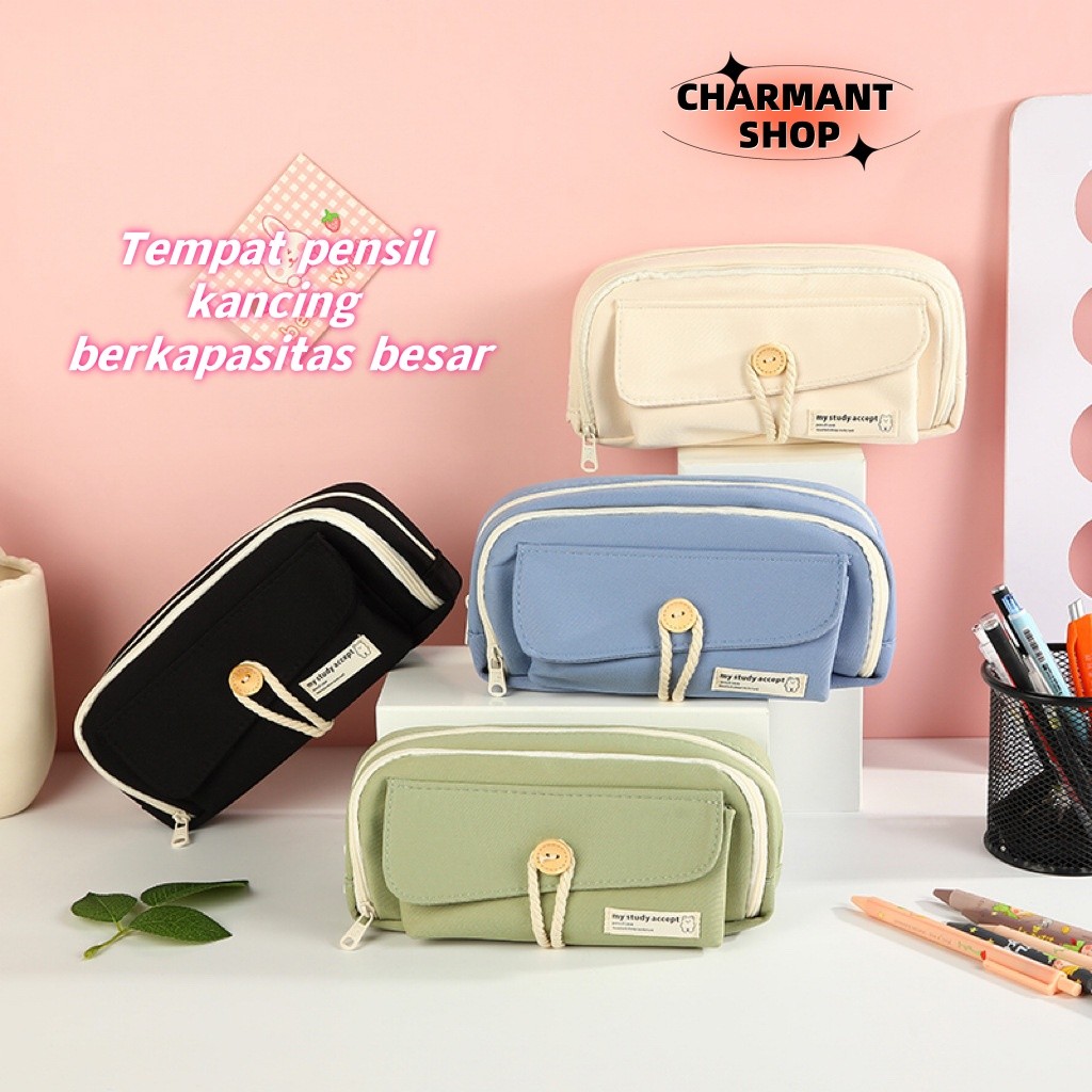 

[CHARMANT] Kotak Pensil Kawaii Kapasitas Besar Kotak Penyimpanan Kotak Pensil Kapasitas Besar Peralatan Kantor dan Siswa Anak Perempuan