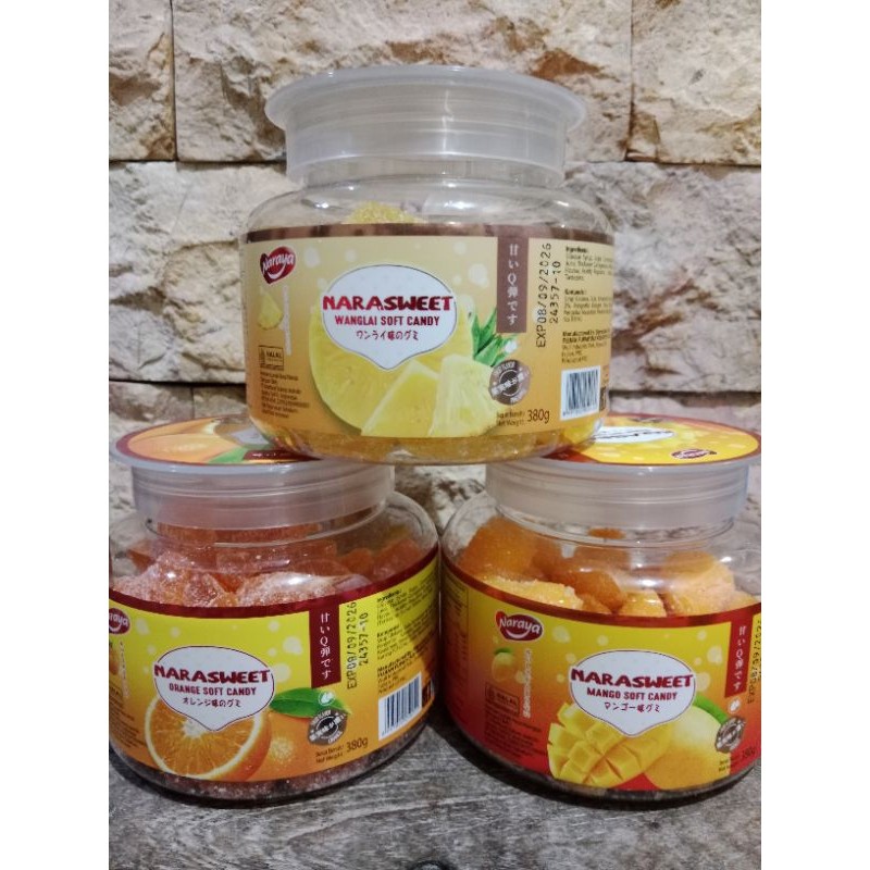 

Permen Naraya NaraSweet Orange Soft Candy Toples 380gr - Permen Lunak Rasa Jeruk