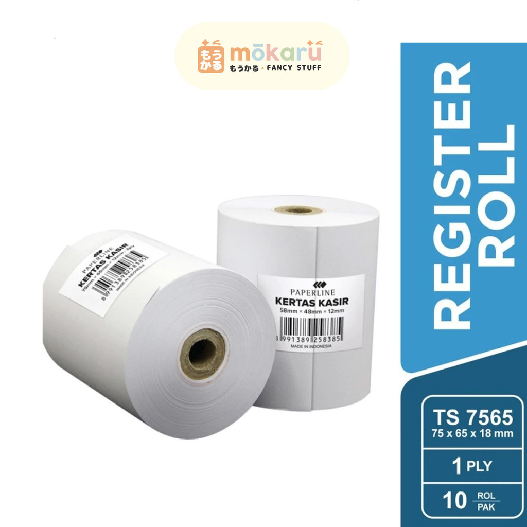 

Paperline Kertas Kasir 1 ply 75 x 65 / Telstruk Murah Berkualitas