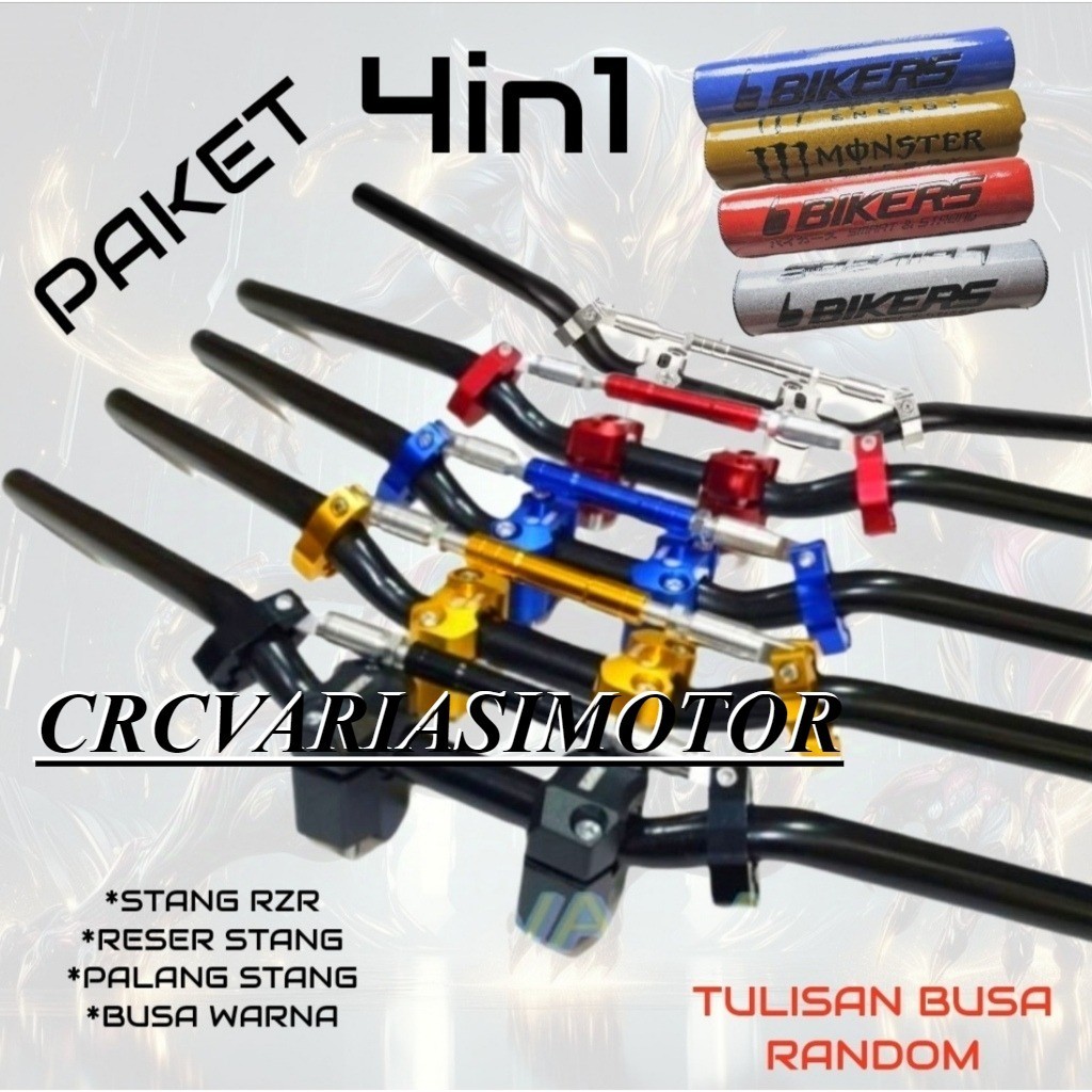 #CCR# Paket 4in1 Stang RZR+Reser Stang+Palang+Busa Warna Beat Street X Ride PCX Satria Fu Vixion CB1