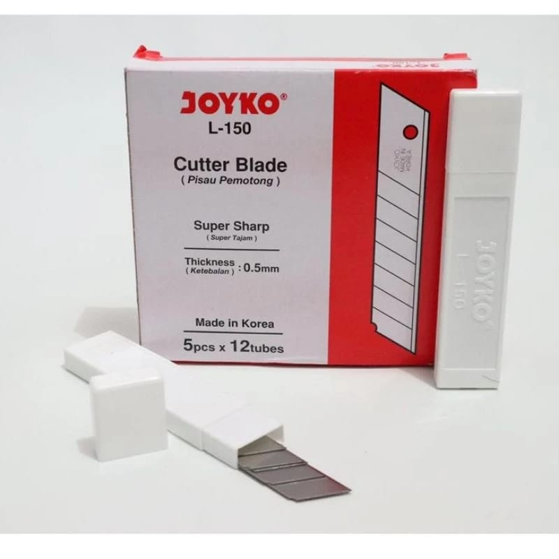 

BIJI MATA ISI PISAU CUTTER MEREK JOYKO L 150 1 TABUNG ISI 5 PCS