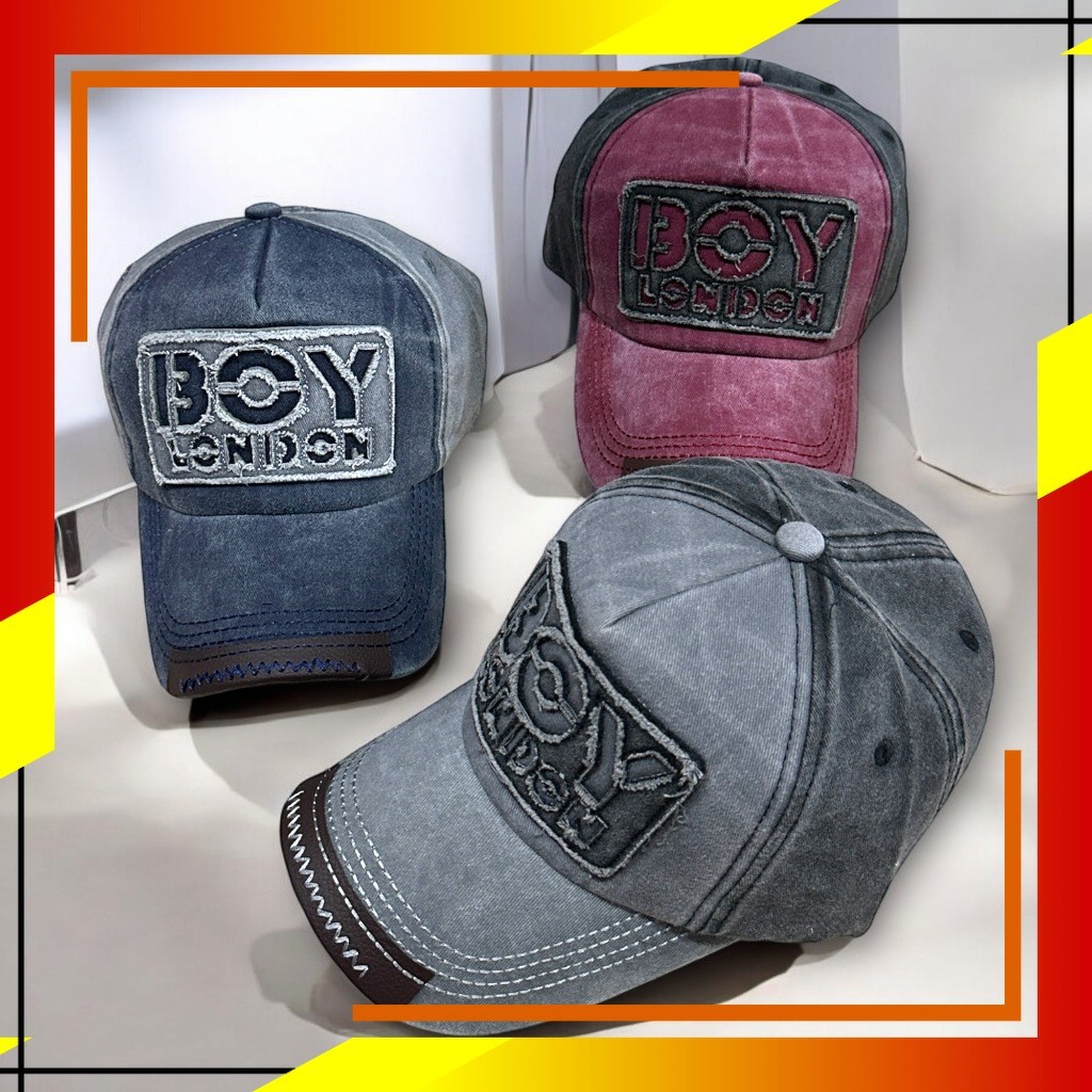COOLTUF - Baseball Cap Pria Cotton Wash Premium  Topi Casual Cowok Bordir BOY London