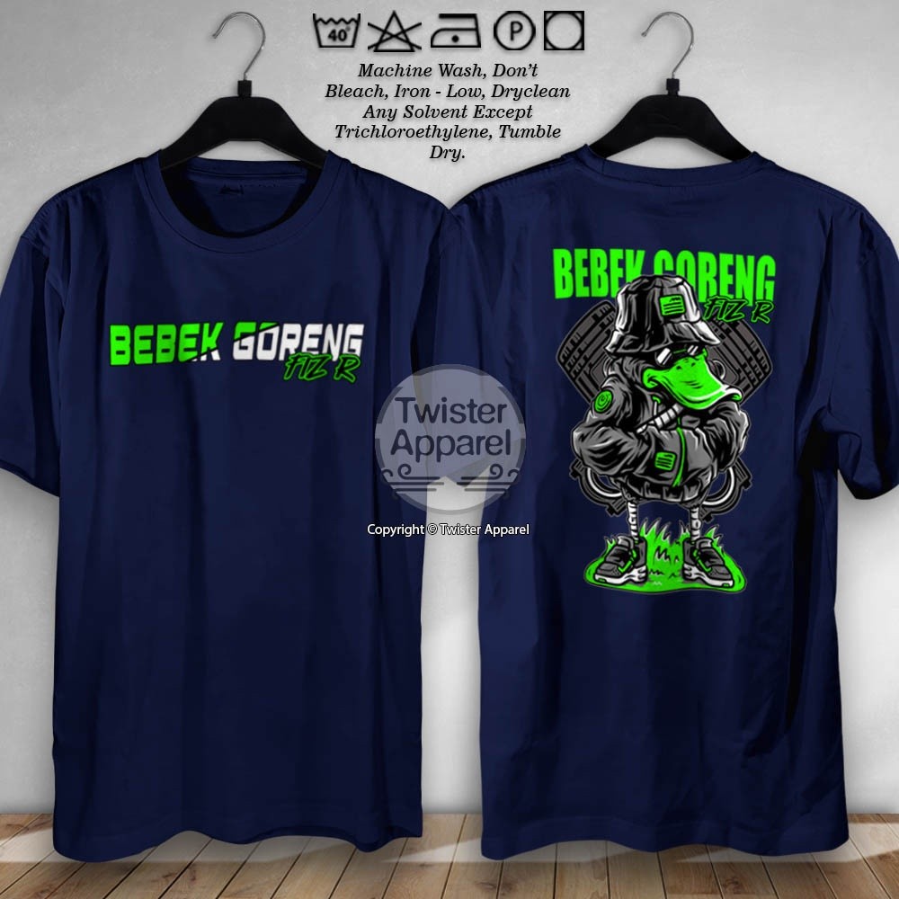 Kaos Motor FizR Bebek Goreng 2 Stroke Indonesia Baju Racing Otomotif Fiz R 2 Tak Cotton Combed 30s -