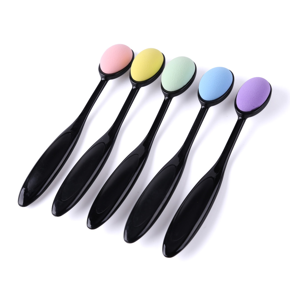 

5pcs Smooth Sponge Blending Brushes With Caps Drawing Painting Brushes Flat Kit for DIY Scrapbooking Cards Blending Ink Tool