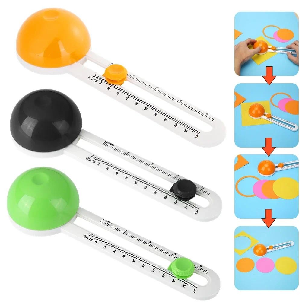 

Round Cutting Knife Patchwork Compass Circle Cutter Scrapbooking Cards Cutters Round Paper-Cutting DIY Accessory Adjustable Size