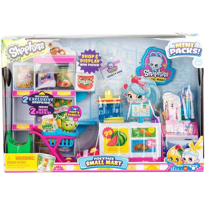 SHOPKINS SMALL MART PLAYSET ORIGINAL SHOPKINS MINI PACKS PICK N PACK