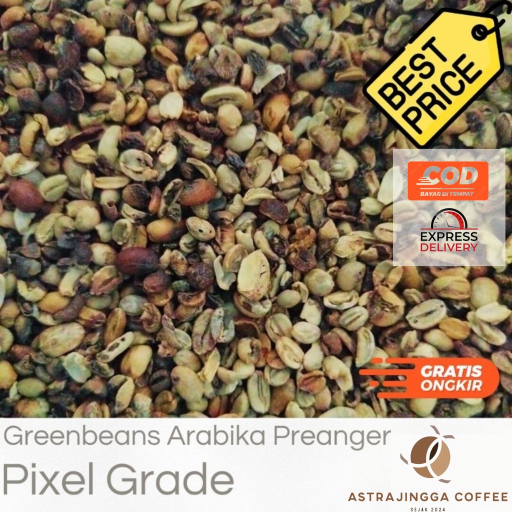 

1Kg Green Beans Full Arabika Arabica Pixel Cabutan Sortir | Astrajingga Coffee