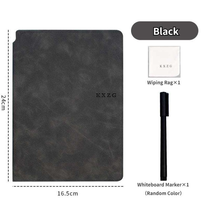 

MKKK Papan Tulis Portable A5 Whiteboard Notebook PU with Pen HE23KQ