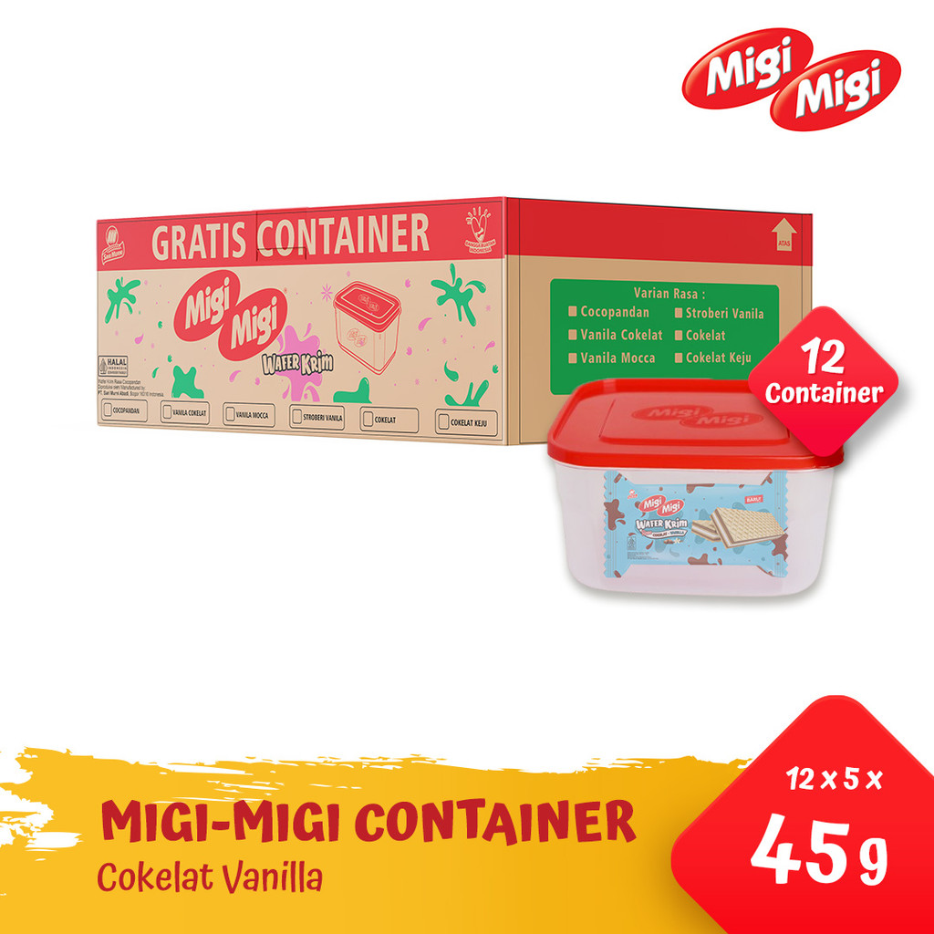 

MIGI MIGI CONTAINER 12x5 - VANILA COKLAT [1 karton @ 12 container]