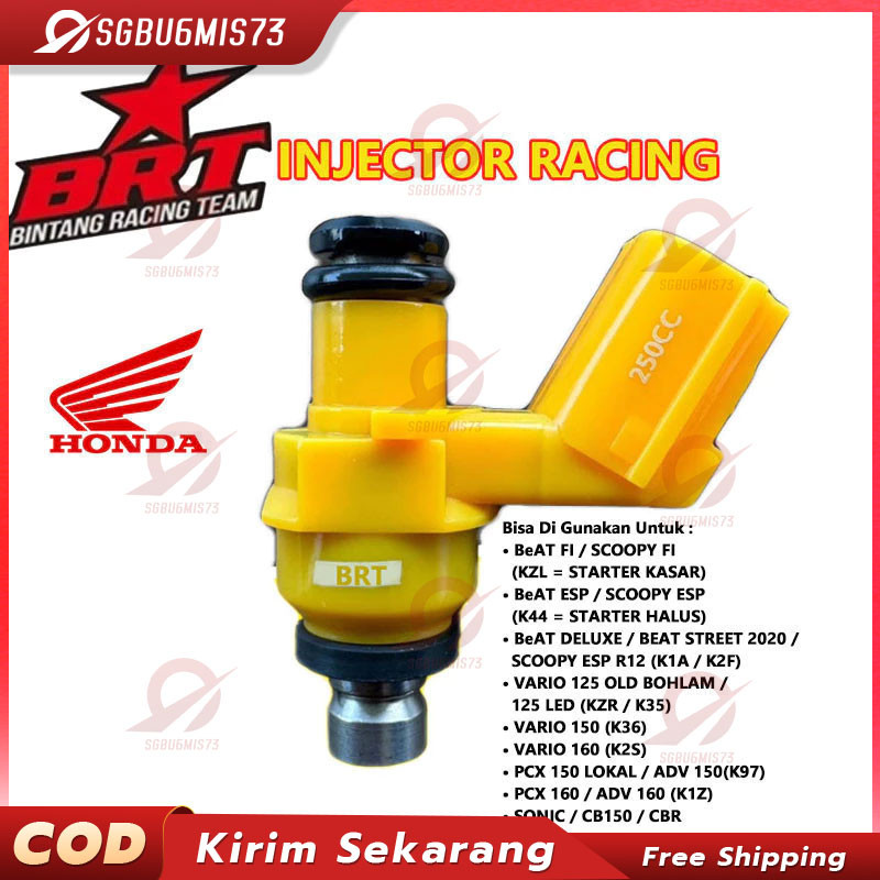 Injektor HONDA CPO BRT Racing Verza Injektor PCX Beat Vario 110 125 150 160 CB150 CBR Sonic Supra GT