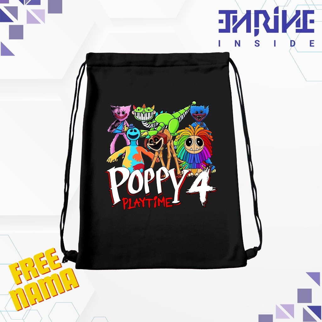 BISA COD FREE NAMA Tas Serut Anak Gambar Poppy Playtime Chapter 4 Tas Ngaji Poppy Playtime Chapter 4
