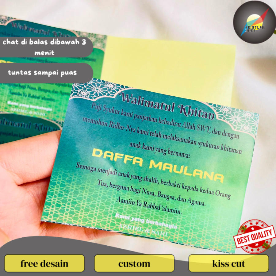 

PrintLab Stiker Syukuran Khitanan (PAKAI FOTO) - Stiker Khitan Anak - Stiker Box Nasi