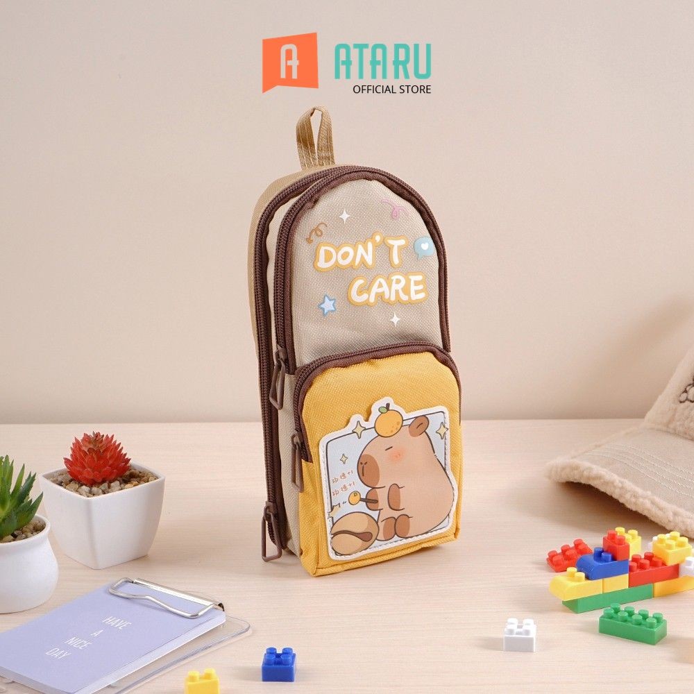 

Ataru Tempat Pensil Capybara - Cokelat Pouch Pensil Pulpen Pencil Case Tempat Alat Tulis Peralatan Tulis Kids School Stationery