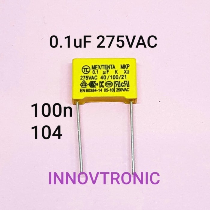 100n 104 / 275V AC 100nF 275VAC MKM Capacitor Kapasitor