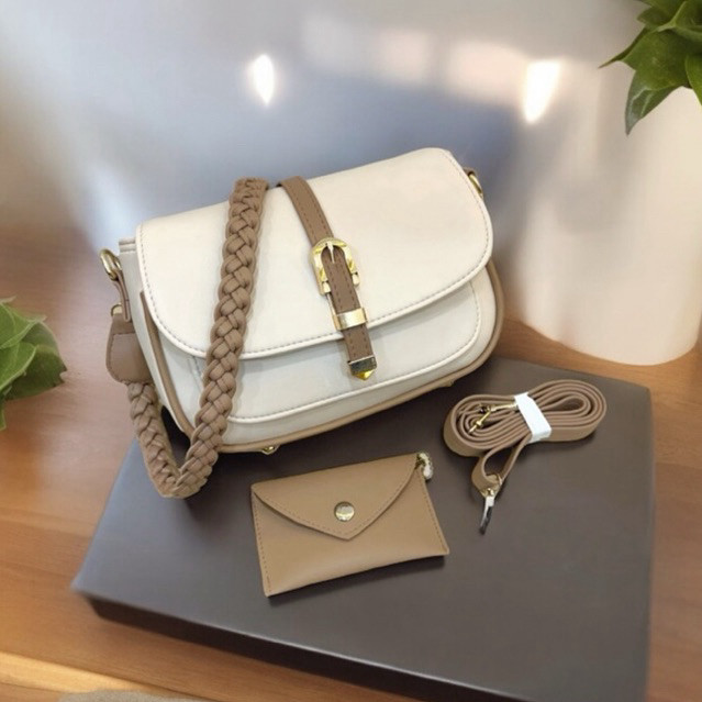 Tas cewek Putih Hitam Tas Selempang Wanita Shandiasimpel kecil murah