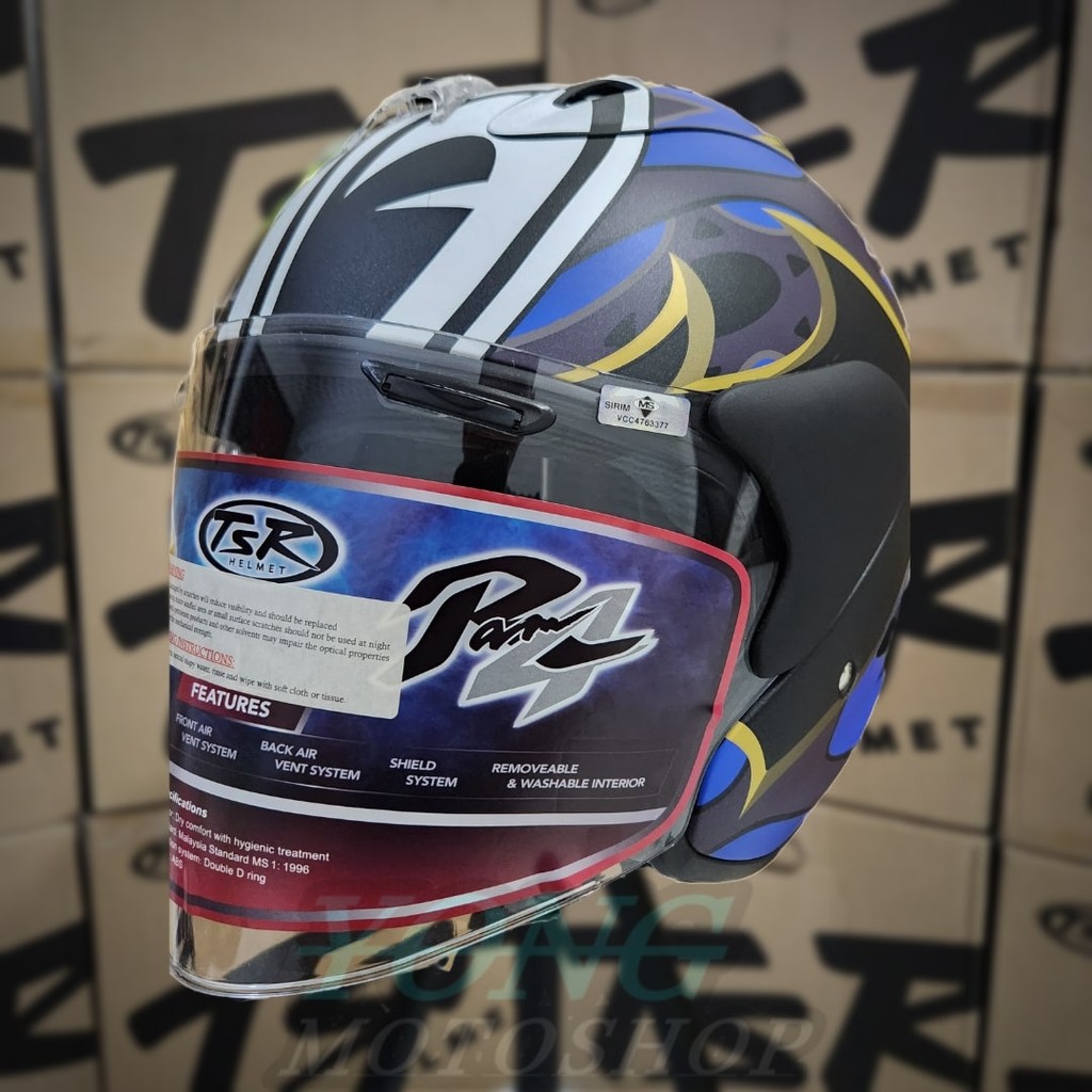 Helm TSR Ram 4 Nakasuga Original Half Face TSR Helmet Ram4