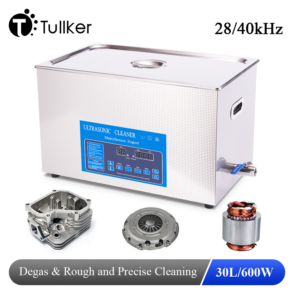 Digital Ultrasonic Cleaner 30L Degassing DPF Carbon Sonic Cleanning Equipment PCB Engine Parts Oil D