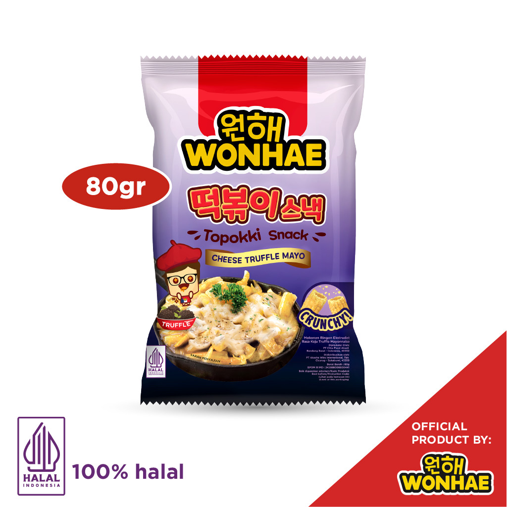 

Wonhae Topokki Snack Cheese Truffle Mayo 80gr