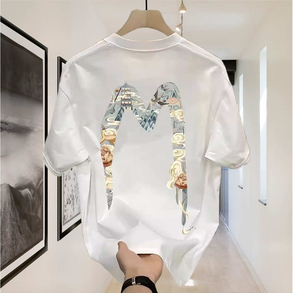 Hot Sales Kaos 100% Cotton Evisu Heavyweight Fashion Loose TShirt Pria Wanita Graphic Men Tee