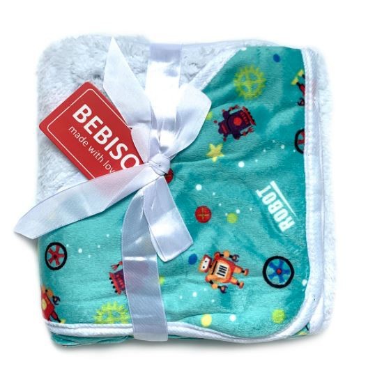 BEBISO Selimut Bayi Non Topi / Selimut Bayi Fleece / Selimut Bayi