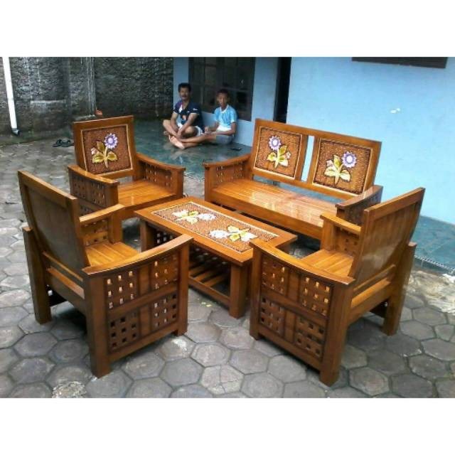 Kursi Tamu Minimalis jokowi kotak Jati Jepara