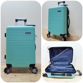 KOPER ABS/ FIBER 20 INCH 001 POLO VIENNA , KOPER UMROH KOPER CUSTOM - hijau mint