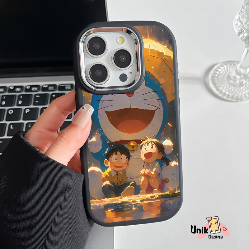 iPhone 11 12 13 14 15 PRO Unik ponsel Case Doraemon cantik pelindung silikon MAX 7 X XS XR XS MAX ca